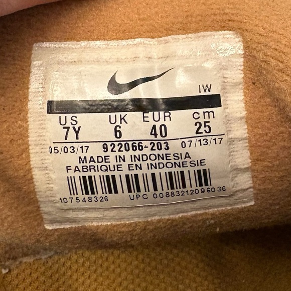 NIKE AIR FORCE 1 HIGH WB (GS) "FLAX" size 7Y or men’s 7 - Picture 9 of 11